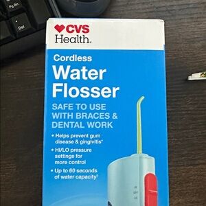 CVS Health Cordless Water Flosser - Blue and White